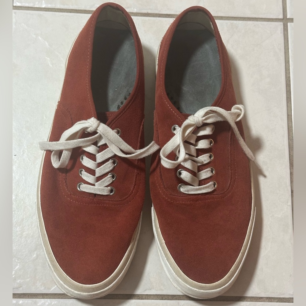 ZARA MEN BROWN SPLIT SUEDE LEATHER TRAINERS  Lace up  Size USA 12 EU 45 Preowned